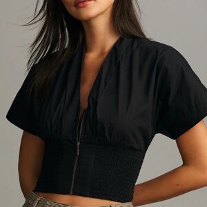 Anthropologie Black Crop Top